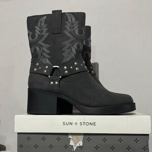 Sun + Stone Norah Charcoal Boot